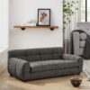 Modern Dark Pet Sofa With Backrest And Armrests Linen Fabric, For Small And Medium Dogs - Dark Gray - Image 9