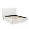 Stockholm - Queen Modern Wavy Headboard Platform Bed - Antique White - Image 3