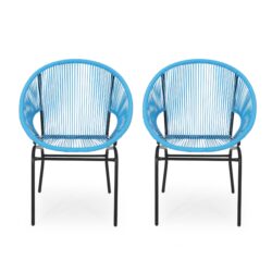 Modern Nusa Chair Outdoor Seating Woven Rope - Blue