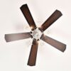 52" Crystal Shade Ceiling Fan Lamp, 3 Speed, 4 Timing, 5 Reversible Blades Crystal Ceiling Fan, 5 Pieces X E12 (No Include Bulb), Hand Pull Chain - Matte Black - Image 14