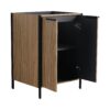 Modern Style Freestanding Bathroom Vanity With Adjustable Shelves, Excluding Sink - Light Coffee - Image 7