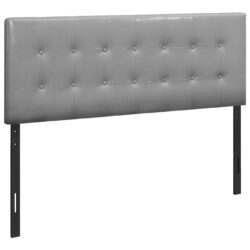 Queen Size, Bed Headboard Only, Upholstered, Durable Construction Transitional - Gray