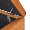 Wendover - Elegant Velvet Tufted Storage Bench With Lift Up Top And Birch Wood Legs - Burnt Orange - Image 10