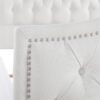 Marcella - Queen Upholstered Shelter Headboard Bed Set - Bright White - Image 6