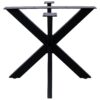 Spider Shaped Steel Table Legs, Metal Dining Table Frame, Heavy Duty Box Section Table Base - Black - Image 2