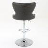 Swivel Barstools Adjusatble Seat Height From 25-33", Modern Upholstered Chrome Base Bar Stools With Backs Comfortable Tufted For Home Pub And Kitchen Island - Dark Gray - Image 7