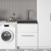 Metro - Laundry Cabinet & Faucet And Stainless Steel Sink - White - Image 7