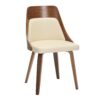 Anabelle - Mid-Century Modern Dining / Chair (Set of 2) - Walnut / Cream - Image 2