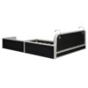 Queen Size Upholstered Platform Bed With 2 Reading Lights - White - Image 7