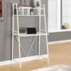 Computer Desk For Home Office, Laptop, Leaning, Storage Shelves, Contemporary & Modern - White - Image 3