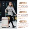 Hardshell Luggage Sets 3 Piece Double Spinner 8 Wheels Suitcase With Tsa Lock Lightweight 20''24''28'' - White - Image 7