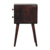 Mini Curved Bedside Table - Walnut - Image 7