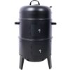 Portable Charcoal Smoker Grill For Outdoor Cooking - Black - Image 5