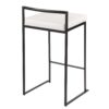 Fuji - Contemporary Stackable Counter Stool (Set of 3) - Black / White - Image 4