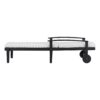 Jason - Chaise Lounge Adjustable Acacia Wood Outdoor Furniture - Black White - Image 6