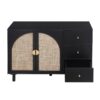2 Door, 3 Drawer Cabinet, Suitable For Bedroom - Black - Image 15