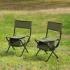 Folding Outdoor Chairs With Storage Bag, Portable Chair For Indoor, Outdoor Camping, Picnics And Fishing (Set of 2) - Green - Image 6