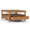 Warm Shaker - Square Coffee Table - Light Golden Brown - Image 2