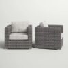 Comfortable Patio Chair With Cushions - Gray Mix - Image 3