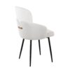 Dahlia - Contemporary Dining Chair (Set of 2) - Cream - Image 4