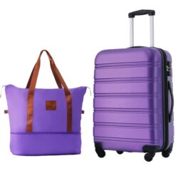 Hardshell Luggage Sets 24" / Bag Spinner Suitcase With Tsa Lock Lightweight - Purple