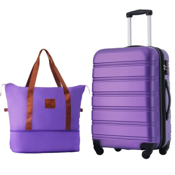 Hardshell Luggage Sets 24" / Bag Spinner Suitcase With Tsa Lock Lightweight - Purple