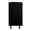 Modern Sideboard Buffet Cabinet With Doors And Unique Panel Styling - Black / Red - Image 25