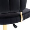 Modern Home Office Desk Chair With Adjustable Height And Swivel Wheels - Black - Image 25