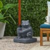 Whimsical - Neptune Umbrella Base With Frog Design - Gray - Image 4