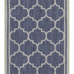 Sunshine - 2'7" X 7'3" Indoor, Outdoor Area Rug - Blue - Polypropylene