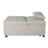 Versatile Folding Ottoman Sofa Bed Wood Multifunctional Space Saver - Beige - Image 8