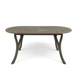 Acacia Wood Dining Table Stylish Outdoor Table - Gray