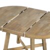 5 Piece Farmhouse Dining Table Set Wood Round Extendable Dining Table And 4 Upholstered Dining Chairs - Natural Wash - Image 13