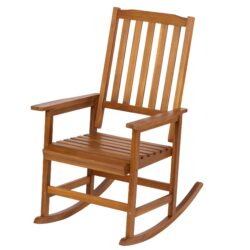 Acacia Indoor Rocking Chair, Outdoor Solid Patio Furniture New Style - Light Brown
