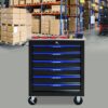 6 Drawer Multifunctional Tool Cart With Wheels - Black / Blue - Image 12