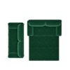 Queen Pull Out Sofa Bed, 3 In 1 Convertible Sleeper Sofa With Side Storage Multifunctional Velvet Loveseat Bed For Living Room - Green - Image 11