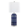 Casa - Contemporary Table Lamp (Set of 2) - Glossy Navy Crackle / Polished Nickel / White - Image 2