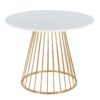 Canary Cosmo - Contemporary Dining Table - Gold / White - Image 2