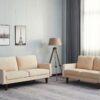 Stationary Loveseat - Beige - Image 6