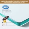 Aluminum Frame Double Sliding Soft Close Shower Door, 1 / 4" Tempered Glass And Dual 304 Stainless Steel Handles - Chrome - Image 11
