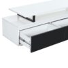 Modern, Minimalist Rectangle Extendable TV Stand, TV Cabinet With 2 Drawers And 1 Cabinet For Living Room, Up To 100" - White - Image 14