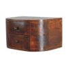 Lunar - 2 Drawer Floating Nightstand - Chestnut - Image 5