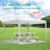 10'X10' Folding Canopy With 4 Removable Sidewalls Outdoor Event Shelter UPF 50+ Gazebo Portable Tents For Parties Beach Camping Wedding Ez Pop Up Canopy 4 Pieces Weight Bag + Carry Bag - White - Image 3