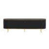 Modern TV Stand For TVs Up To 80", Entertainment Center With 4 Drawers And 1 Cabinet, Wood TV Console Table With Handles For Living Room - Black - Image 14