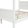 Queen Size Canopy Platform Bed With Headboard And Footboard, Slat Support Leg - White - Image 6