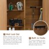 Outdoor Storage Shed With Lockable Door, Wooden Tool Storage Shed With Detachable Shelves & Pitch Roof - Yellow Brown - Image 9