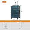 Luggage With Tsa Lock Spinner Wheels Hardside Expandable Luggage Travel Suitcase Check In Luggage ABS 24" - Antique Blue Green - Image 9