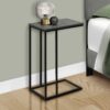 Accent Table, C - Shaped Contemporary Stylish - Gray - Image 3