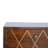 Inlay - Geo Brass Bedside Table - Chestnut - Image 5