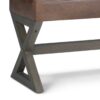 Salinger - Large Ottoman Bench - Distressed Chestnut Brown - Image 4